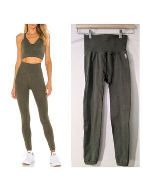 NEW FP Movement | High-Rise 7/8 Length Good Karma Leggings in Secret Moss (XS/S)